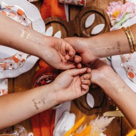 Tatouages éphémères - EVJF team de la mariée et future mariée