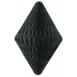 Pompon papier de soie medium - diamant noir
