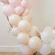 Arche de ballons rose gold et nude avec pampas