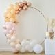 Arche de ballons rose gold et nude avec pampas