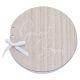 Livre d'or mariage rond en bois personnalisable