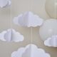 Décoration suspendu baby shower nuage 3D