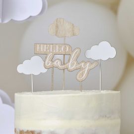 Décor de gâteau : 6 étoiles premier anniversaire 1st Birthday dorées 10 cm  - Party deco