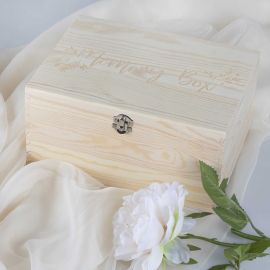 Boîte à souvenirs en bois bébé, mariage, EVJF