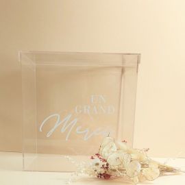 Urne transparente anniversaire personnalisable - MODERN CONFETTI