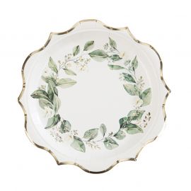 Assiettes jetables botanique x8