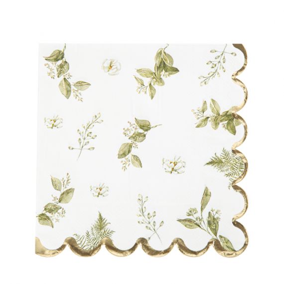Serviettes jetables botanique x16