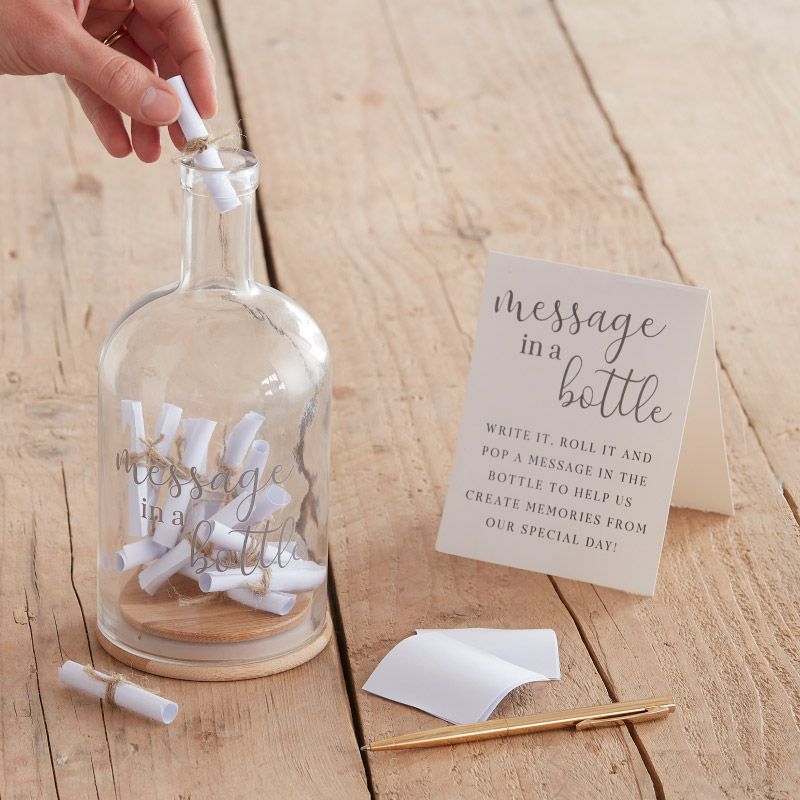 Alternative livre d'or de mariage - Bouteille à messages - MODERN CONFETTI