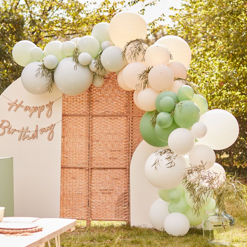 Guirlande Ballons Vert Olive Or Arche Ballons Vert pour Fête d'Anniversaire  Mariage Décoration