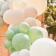 Kit arche de ballons vert sauge, nude et blanc