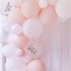 Arche de ballons EVJF Rose et Rose Gold