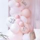 Arche de ballons EVJF Rose et Rose Gold