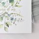 Livre d'or avec motif eucalyptus sauge, blanc et or
