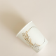 Gobelets beige carton pampa et fleurs blush et or