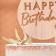 Cake topper rond "happy birthday" en bois