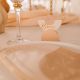 12 Marque-Tables Curve Nude, Blush, Terracotta et Or