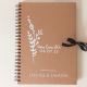 Livre d’or mariage personnalisable kraft - Fleurs sauvages