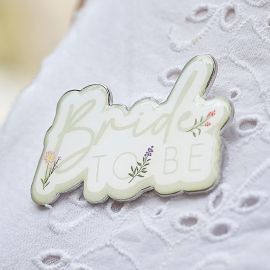 Badge EVJF fleurs - bride to be