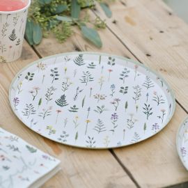 Assiettes carton liberty fleurs sauvages x8