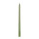 2 bougies flambeau vert sauge pour chandelier, bougeoir