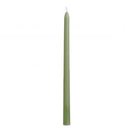 2 bougies flambeau vert sauge pour chandelier, bougeoir