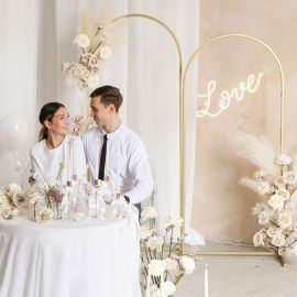 Néon led mariage LOVE - blanc