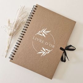 Livre d'or mariage provençal personnalisé kraft - Olivier