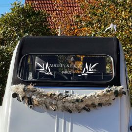 Sticker voiture mariage provençal - Olivier