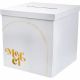 Urne mariage minimaliste blanche et or - Curve