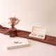 Boite à alliances personnalisable en bois mariage minimaliste - Curve
