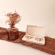 Boite à alliances personnalisable en bois mariage minimaliste - Curve