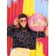 Ballon EVJF "Bride" leopard rouge et rose 45 cm