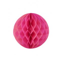 boule alvéolée 30 cm - rose fluo