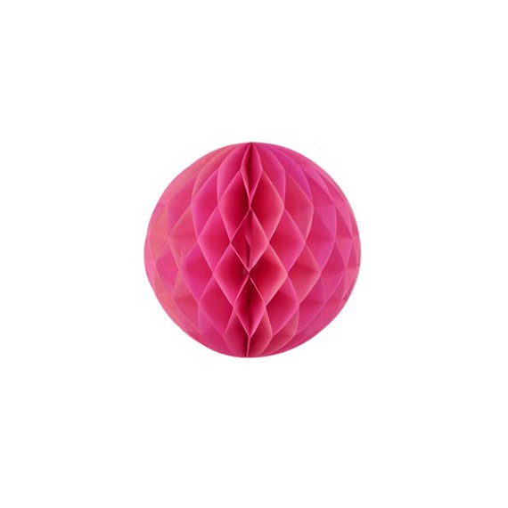 boule alvéolée 30 cm - rose fluo