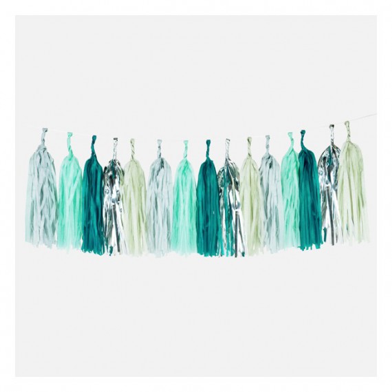 Guirlande tassel - minty (kit DIY)