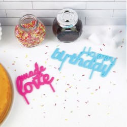 Cake toppers anniversaire (set de 2)