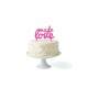 Cake toppers anniversaire (set de 2)