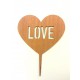 Cake topper coeur LOVE en bois