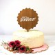 Cake topper 100% Bonheur en bois