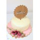 Cake topper 100% Bonheur en bois