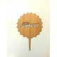 Cake topper 100% Bonheur en bois