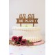 Cake topper anniversaire en bois