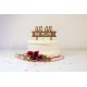 Cake topper anniversaire en bois