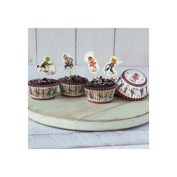 Kit cupcakes vintage pour enfant