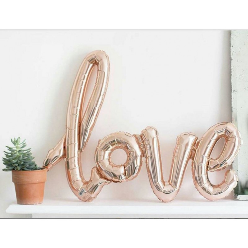 Ballon Love rose gold - 73 cm - MODERN CONFETTI