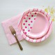 Assiettes design rose (par 12)