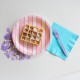 Assiettes design rose (par 12)