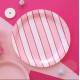 Assiettes design rose (par 12)