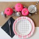 Assiettes design rose (par 12)