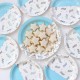 Petites assiettes design bleu (par 12)